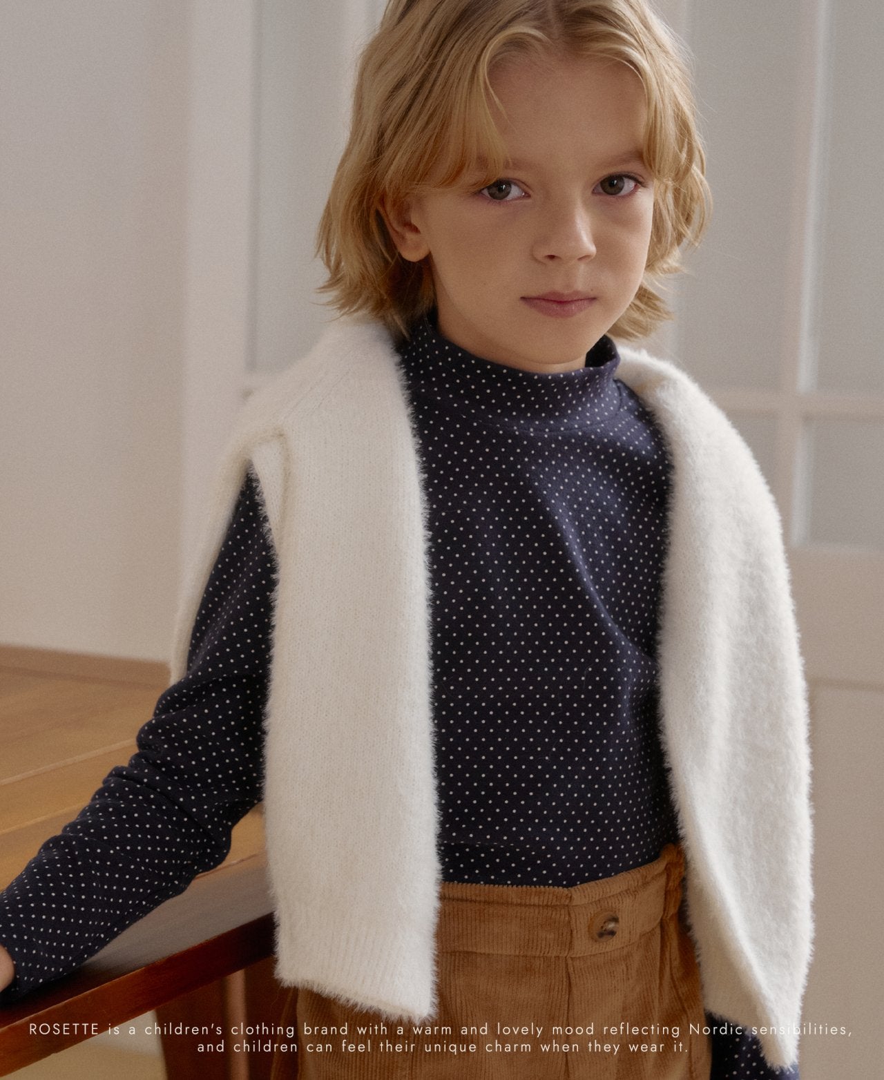 ［ROSETTE］Peanut dot highneck tops