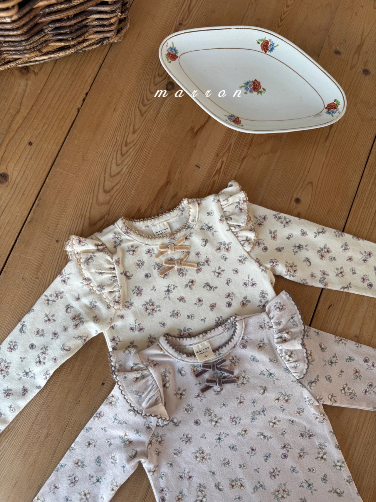 ［marron］Floral ritton tops