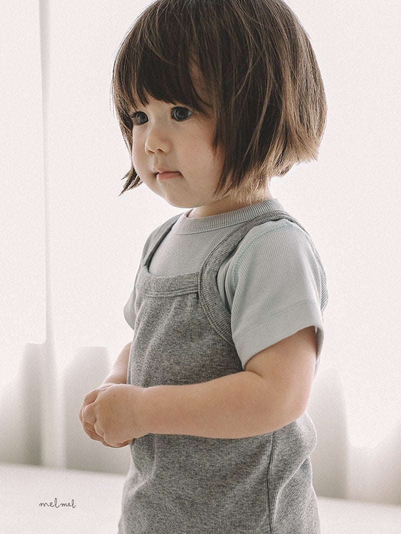 ［melmel］Ribbed half tee