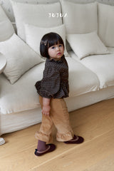 ［jujua］Ann check frill blouse