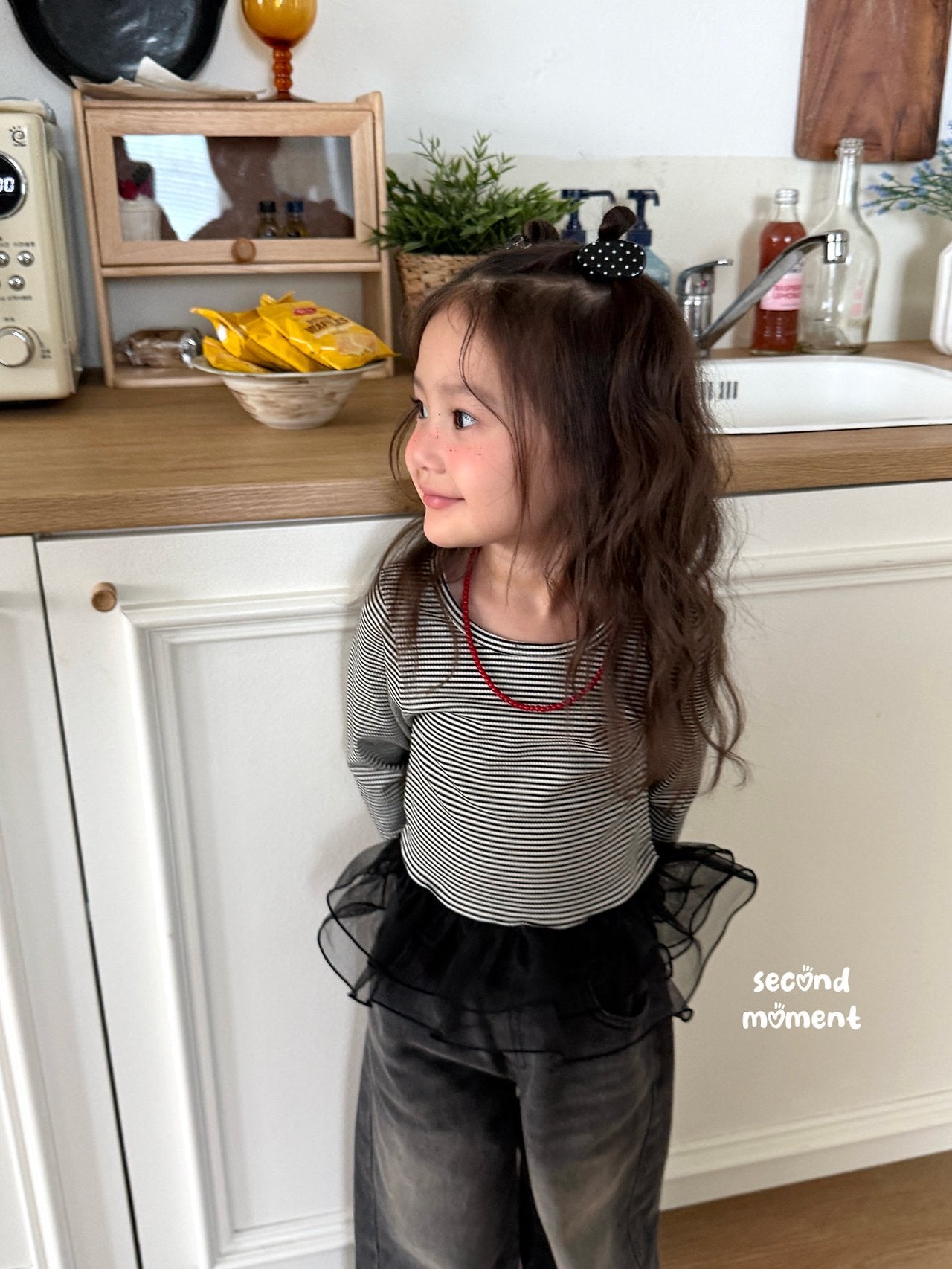 ［second moment］Juju stripe shasha tops