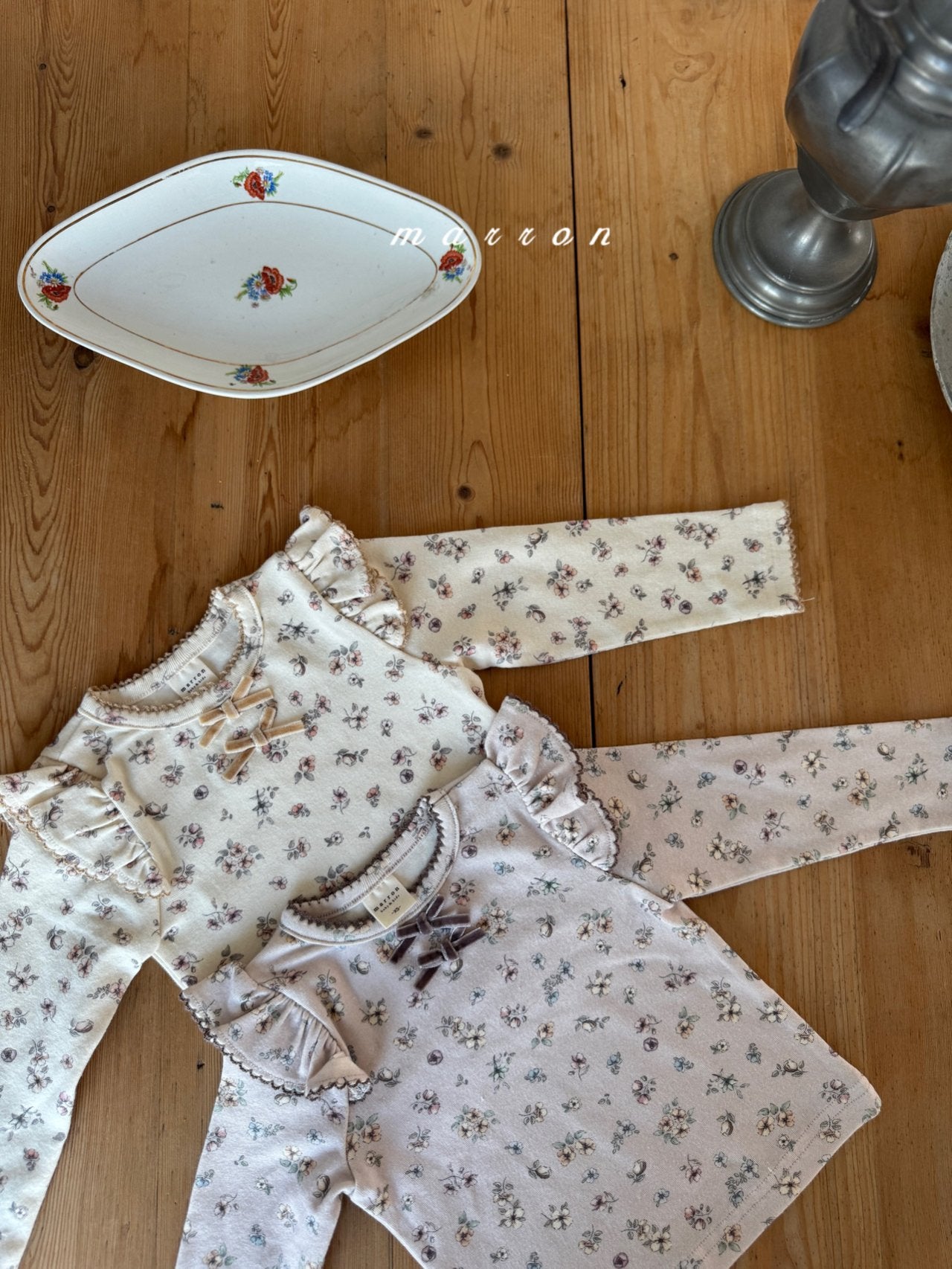 ［marron］Floral ritton tops