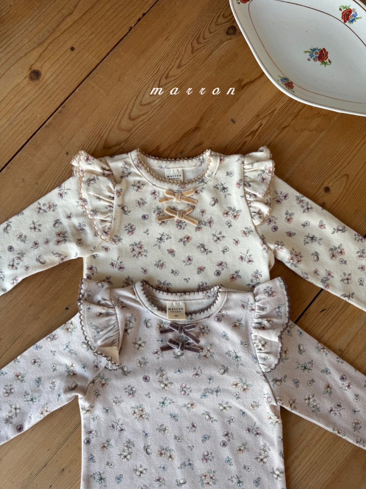 ［marron］Floral ritton tops