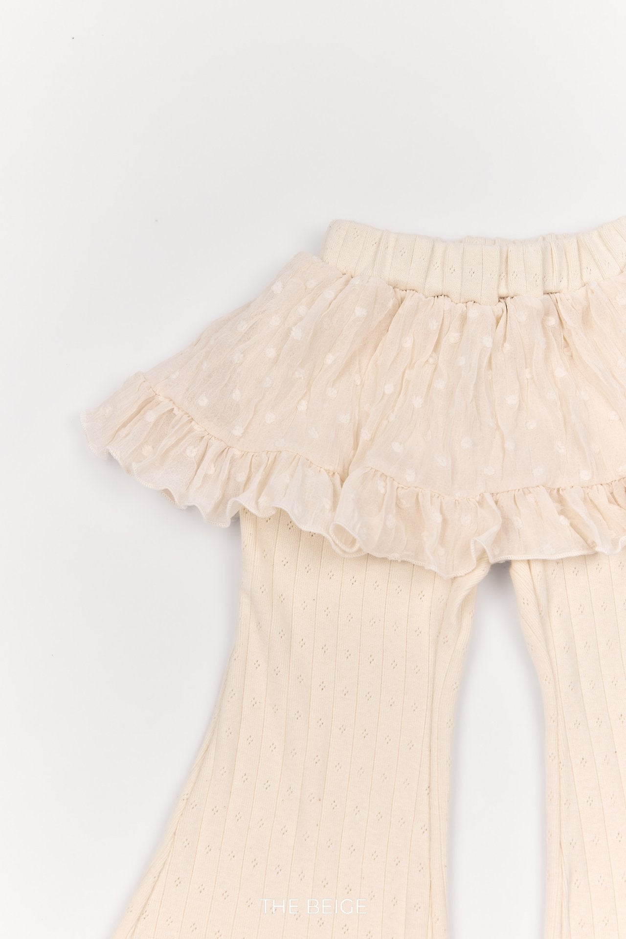 ［The beige］Chiffon Skirt Pants