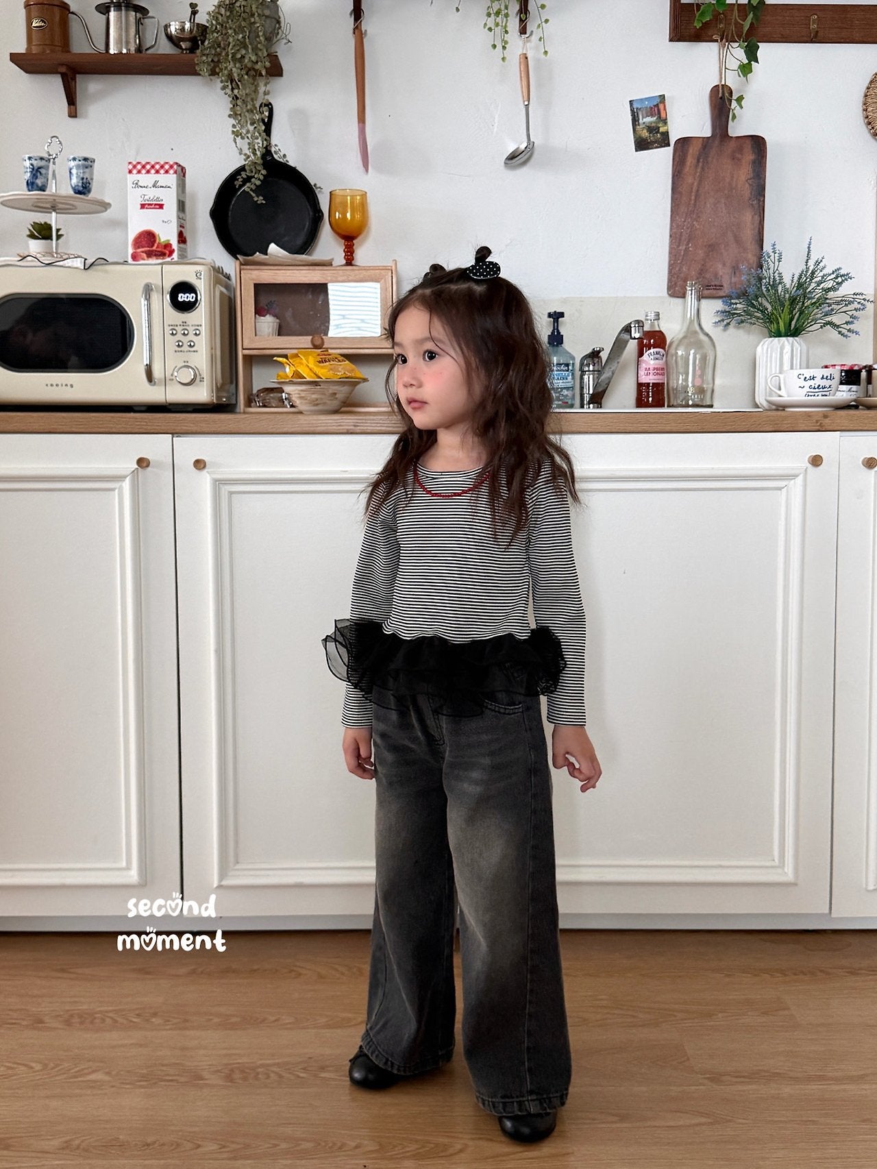 ［second moment］Juju stripe shasha tops