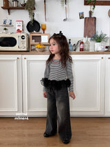 ［second moment］Juju stripe shasha tops