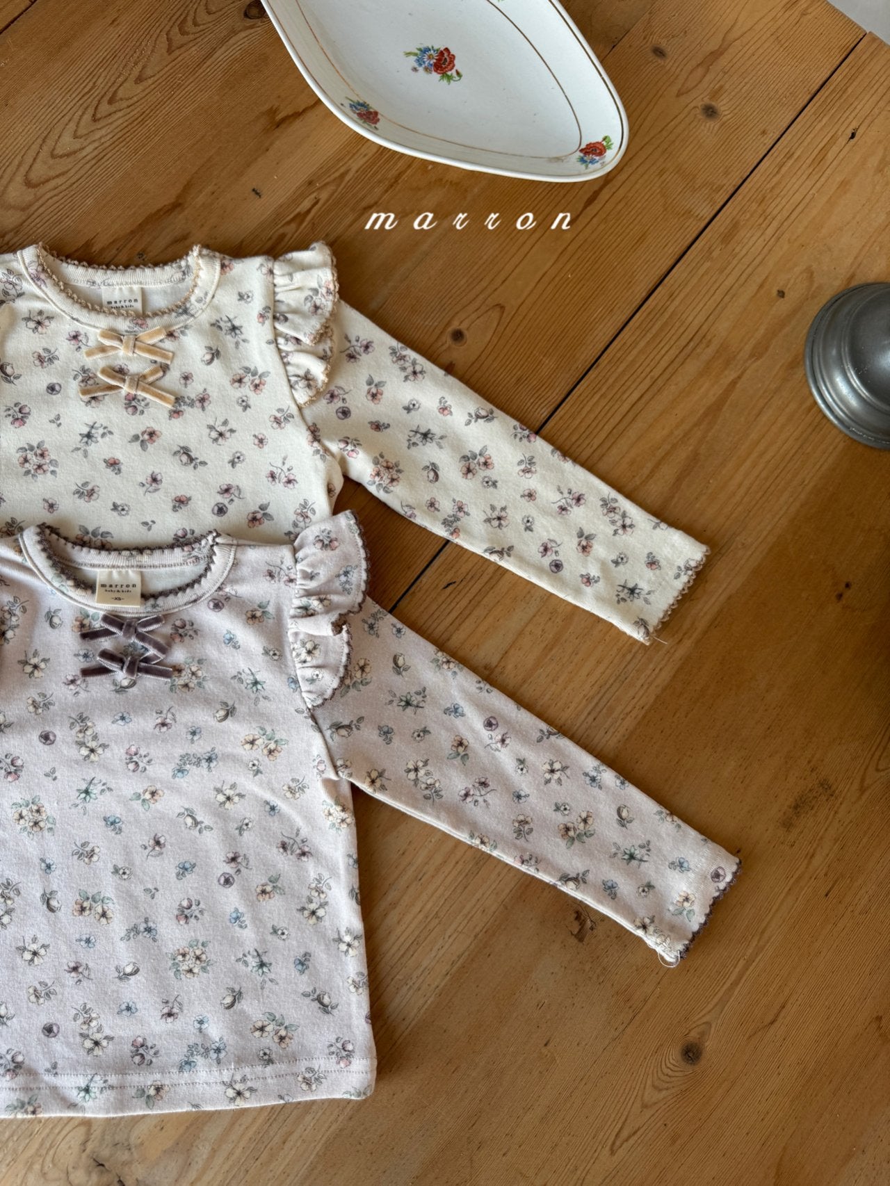 ［marron］Floral ritton tops