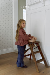 ［jujua］Corduroy frill pants