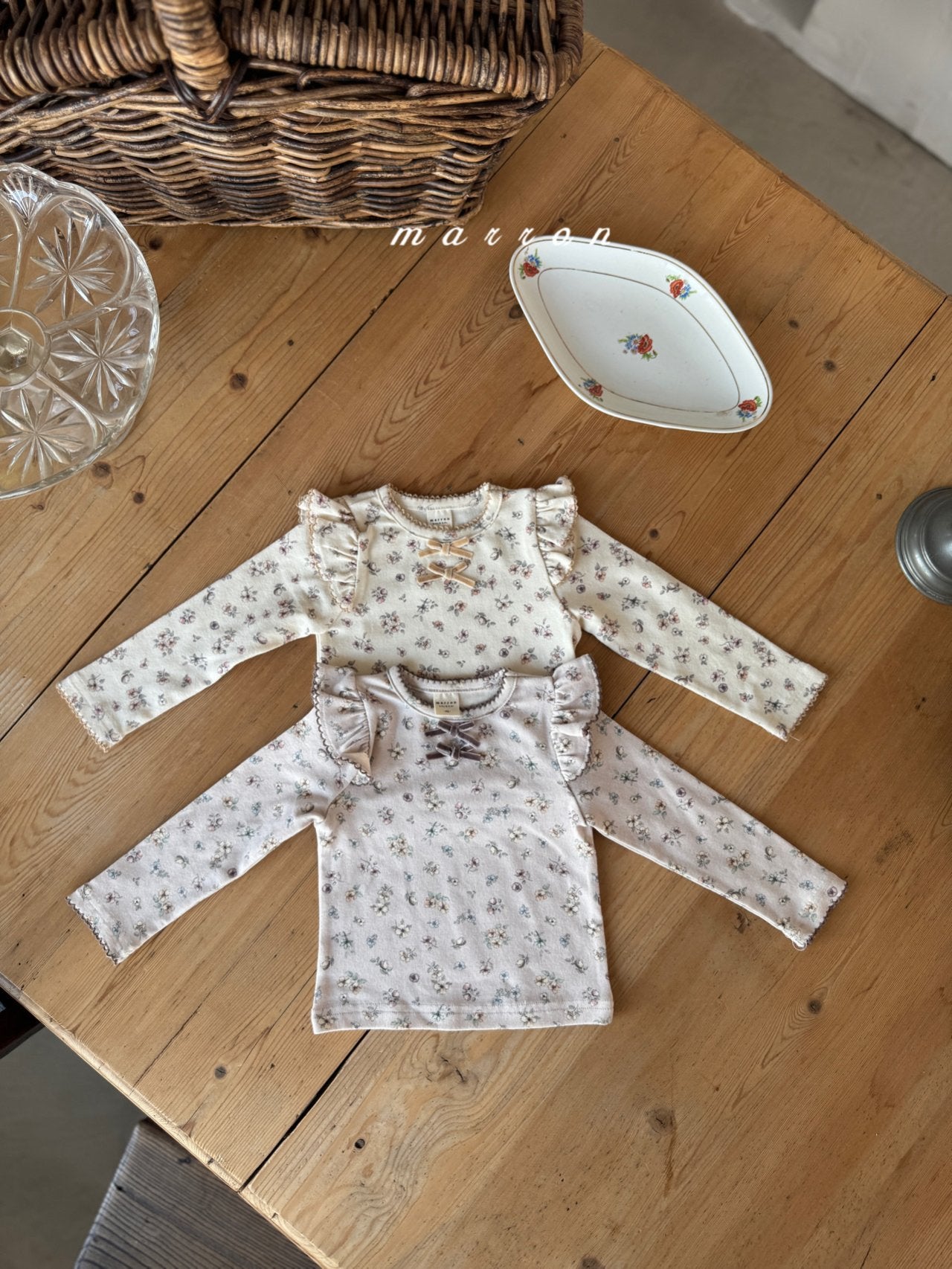 ［marron］Floral ritton tops