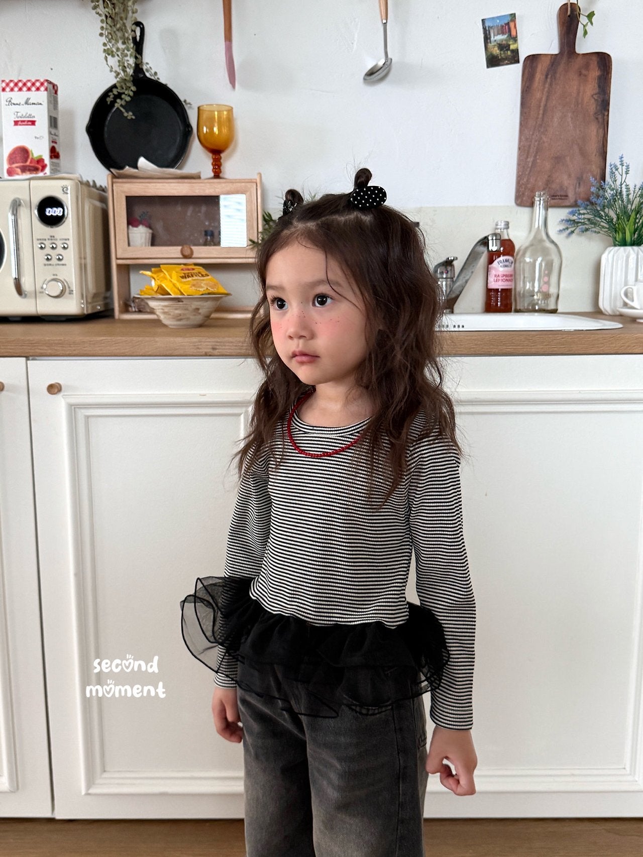 ［second moment］Juju stripe shasha tops