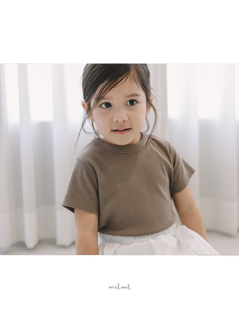 ［melmel］Ribbed half tee