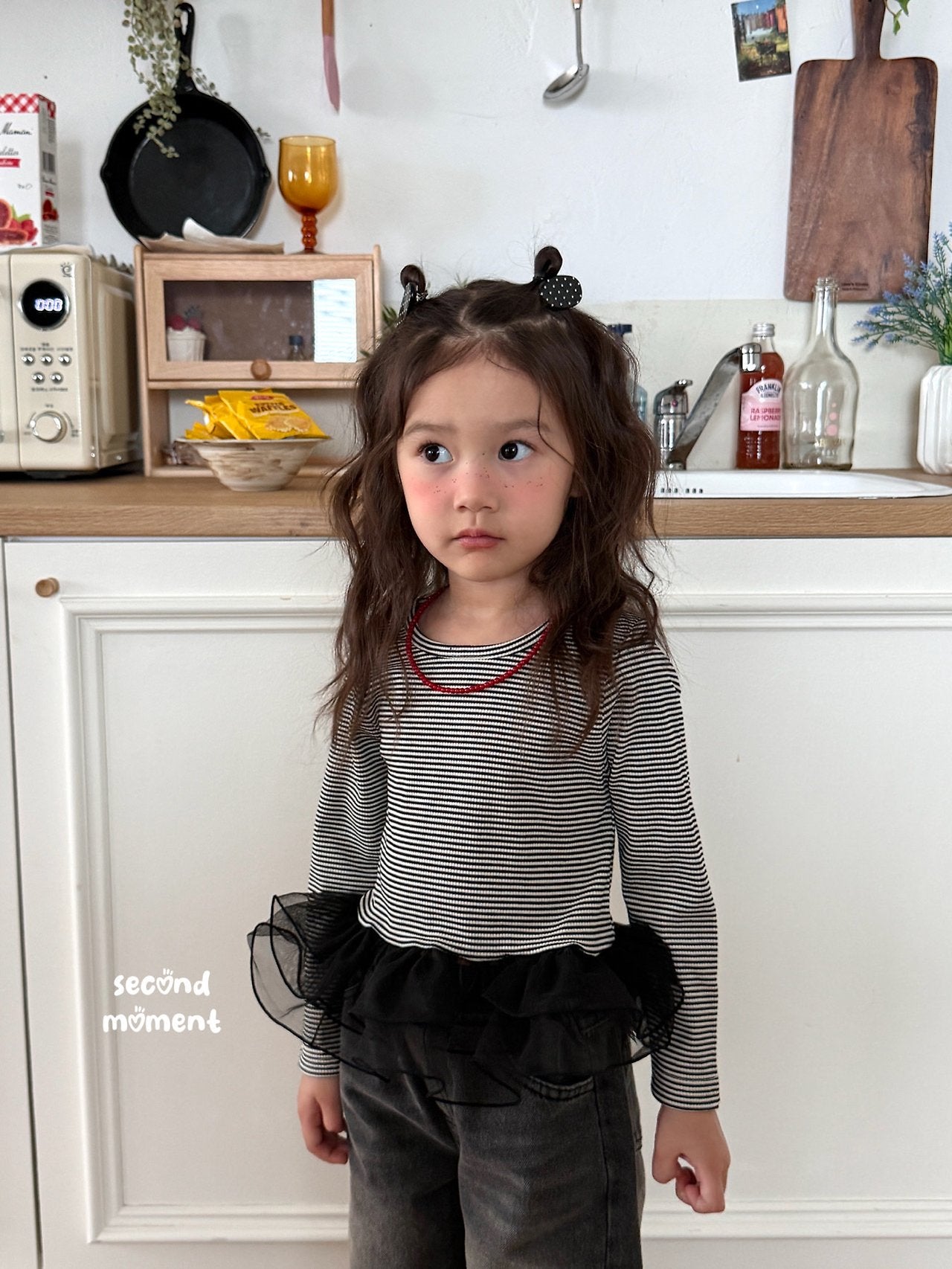 ［second moment］Juju stripe shasha tops