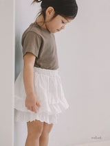 ［melmel］Ribbed half tee