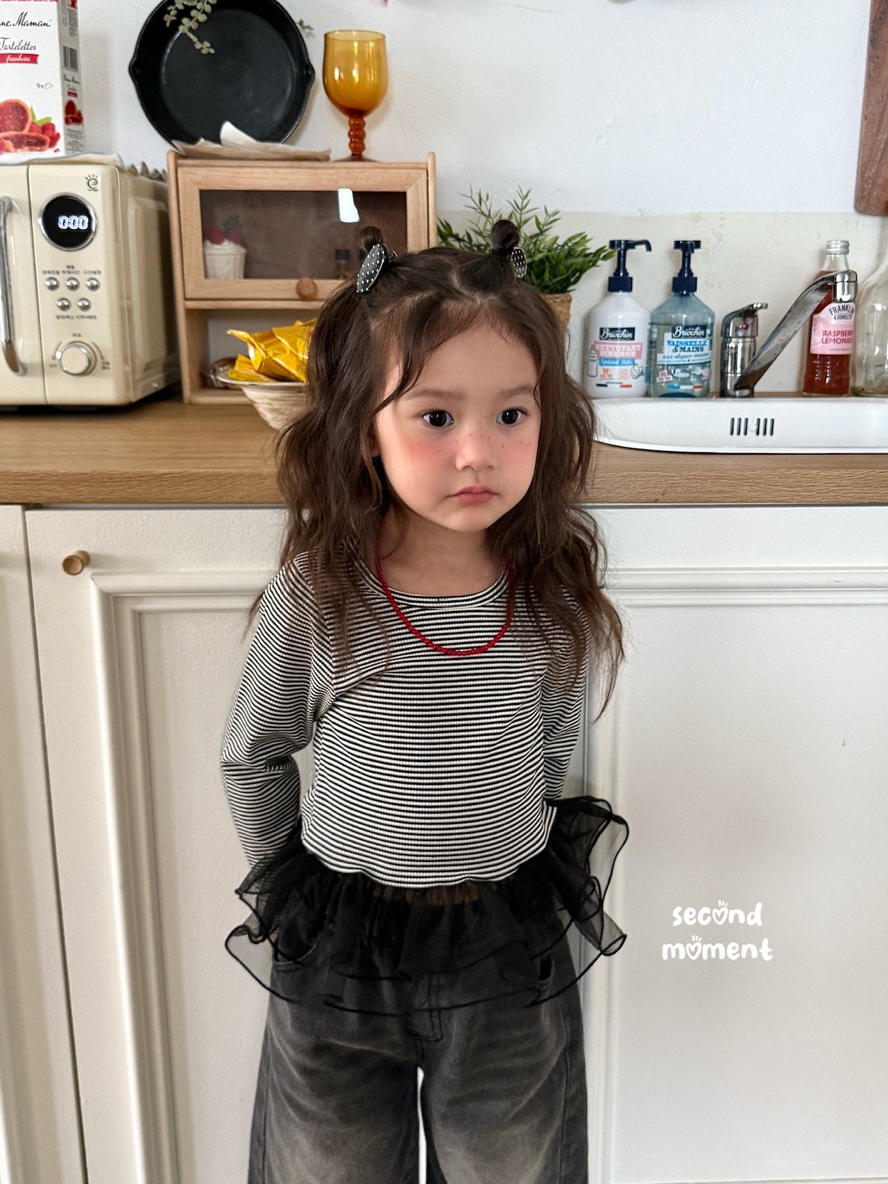 ［second moment］Juju stripe shasha tops