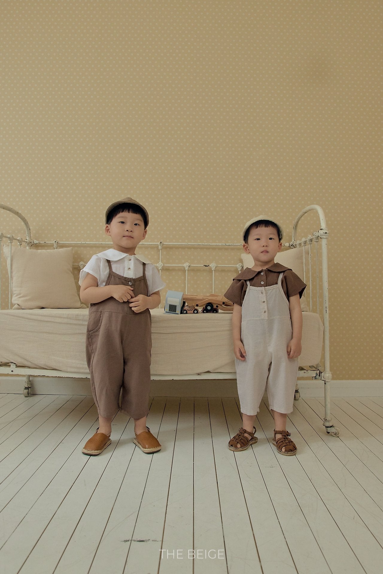 ［The beige］Binding overalls