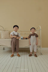 ［The beige］Binding overalls