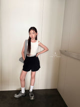 ［comma］Crop double strap camisole