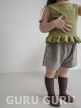 ［guruguru］Linen pocket short pants