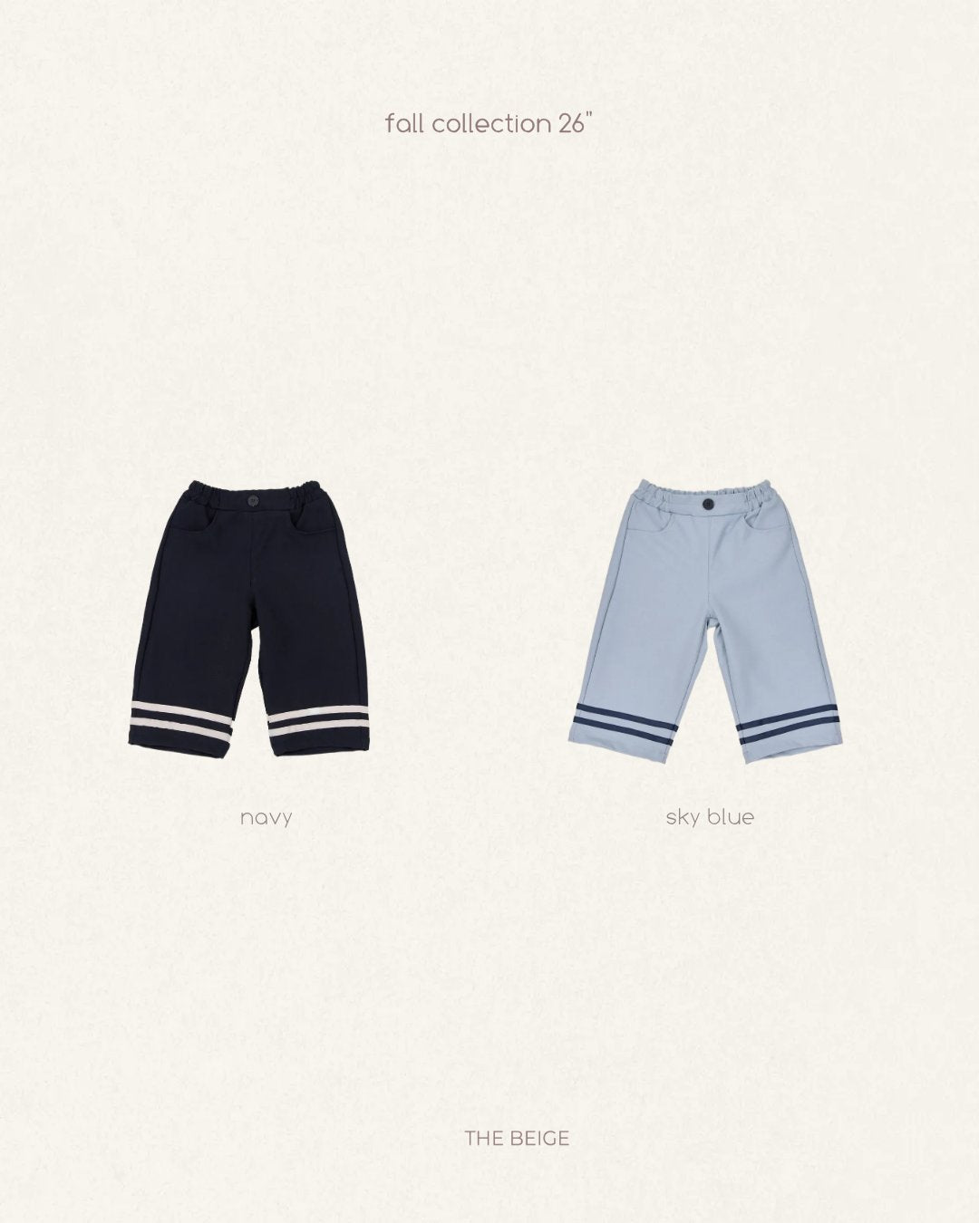［The beige］Tape Line Pants