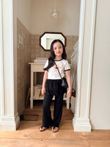 ［comma］Wrap cancan flare pants