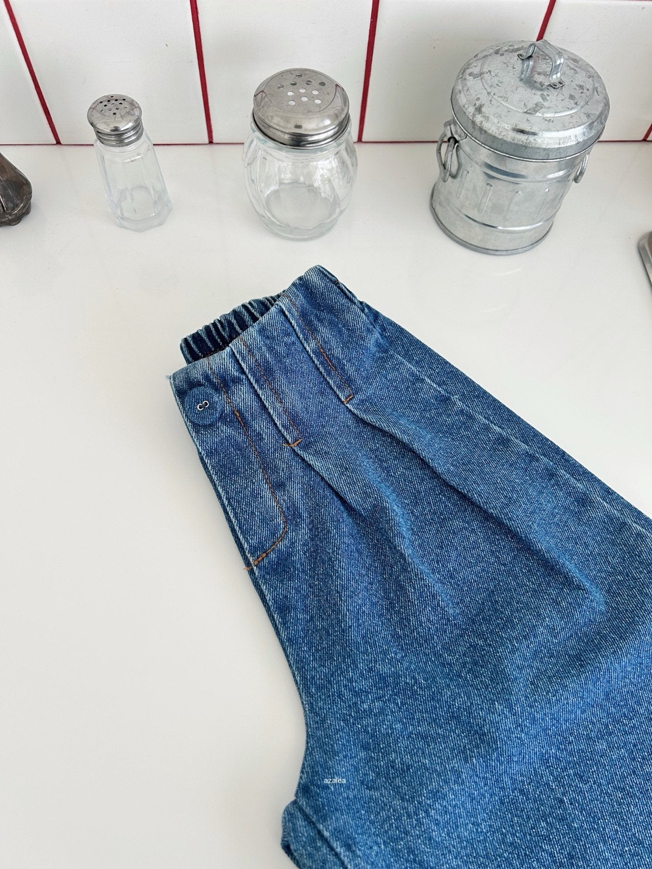 ［azalea］Roem tuck denim pants (kids)