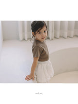 ［melmel］Ribbed half tee