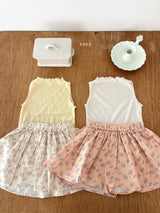 ［ohho］Eyelet mellow sleeveless tee