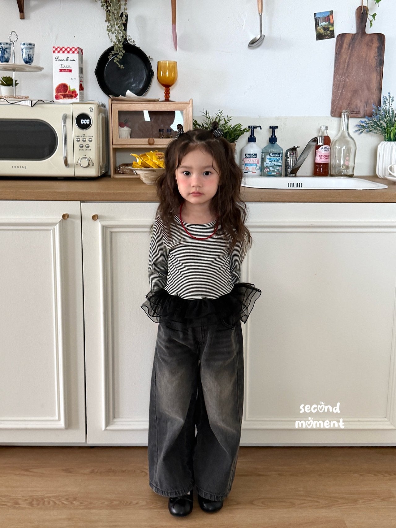 ［second moment］Juju stripe shasha tops
