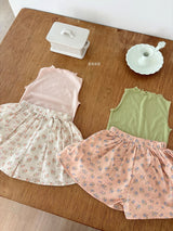 ［ohho］Eyelet mellow sleeveless tee