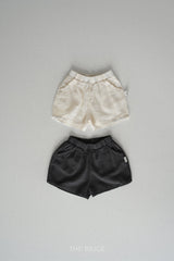 ［The beige］Banded short pants
