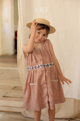 ［OREN］Liolle linen embroidery one-piece