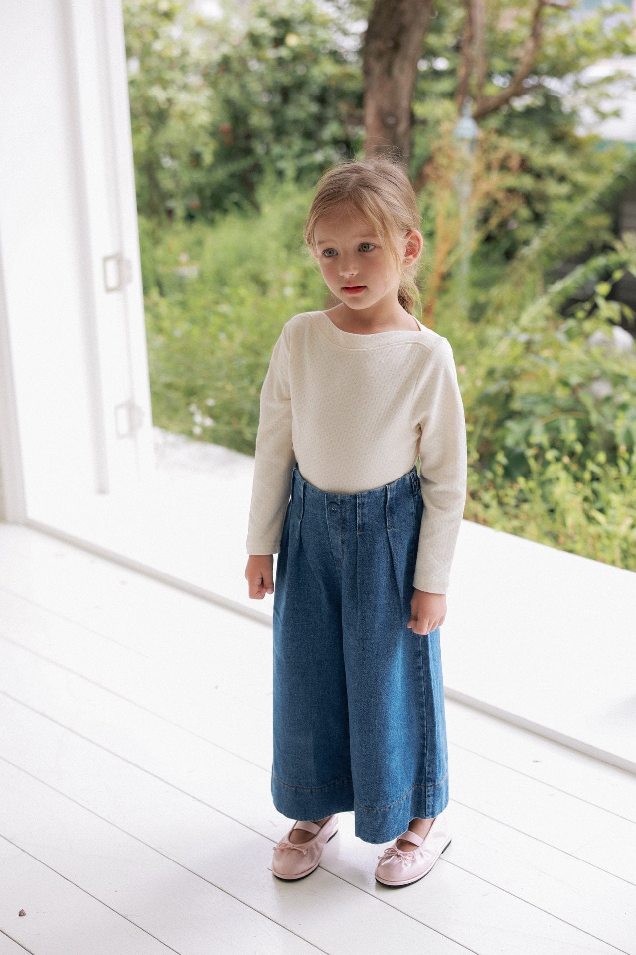 ［azalea］Roem tuck denim pants (kids)