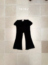 ［jujua］Frill flare pants
