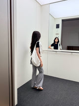 ［comma］Wrap cancan flare pants