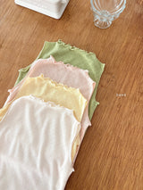 ［ohho］Eyelet mellow sleeveless tee