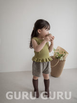 ［guruguru］Linen pocket short pants