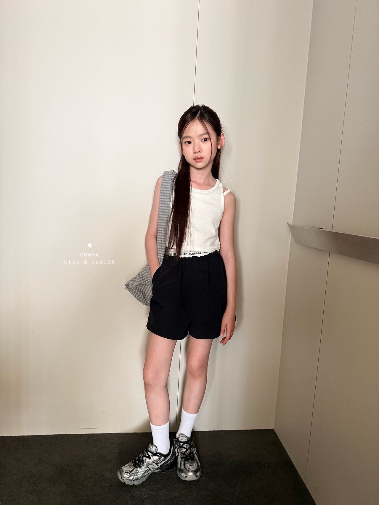 ［comma］Crop double strap camisole