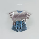 ［Bonito］Point neck stripe tee