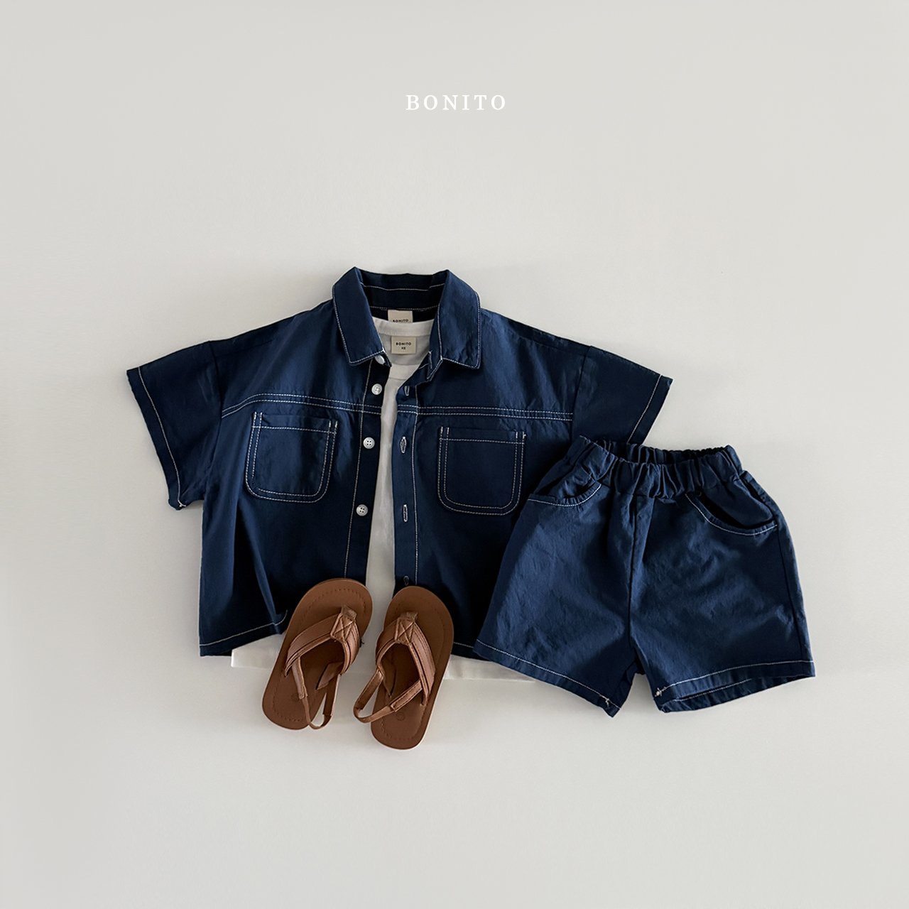 ［Bonito］Two pocket linen set