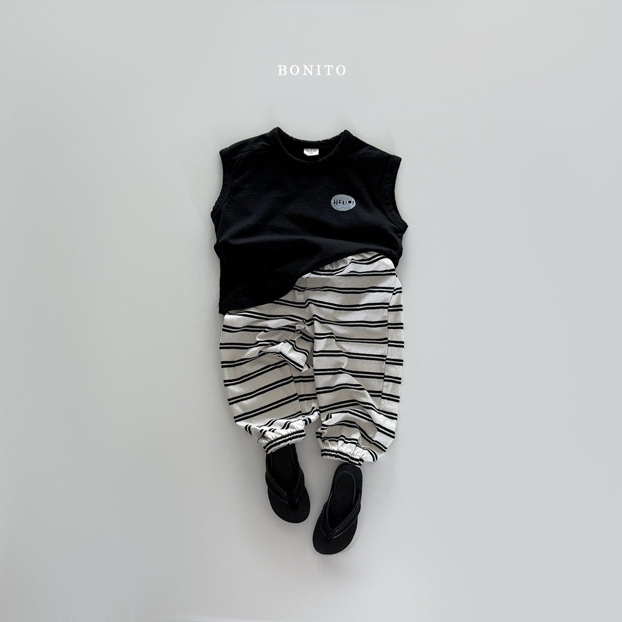 ［Bonito］Stripe jogger pants