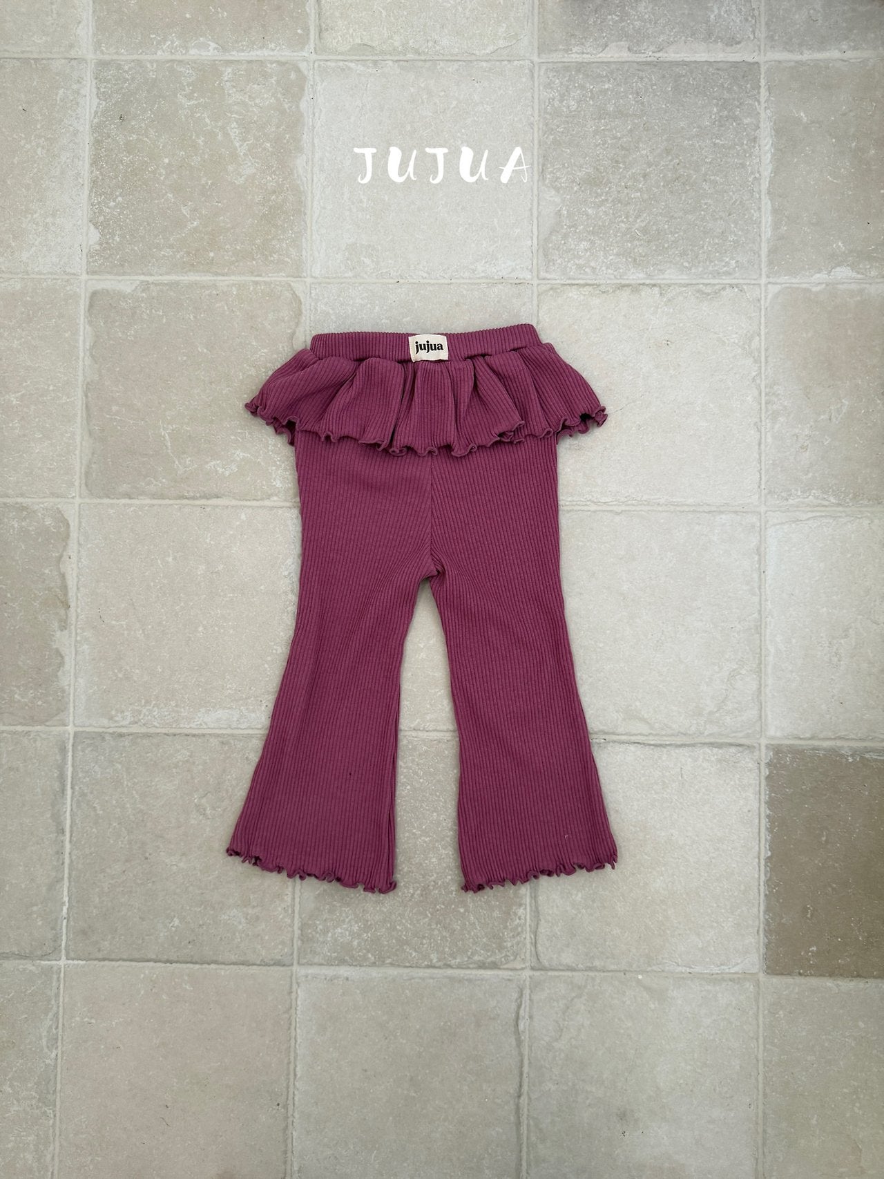 ［jujua］Frill flare pants