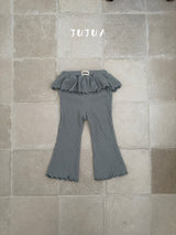 ［jujua］Frill flare pants