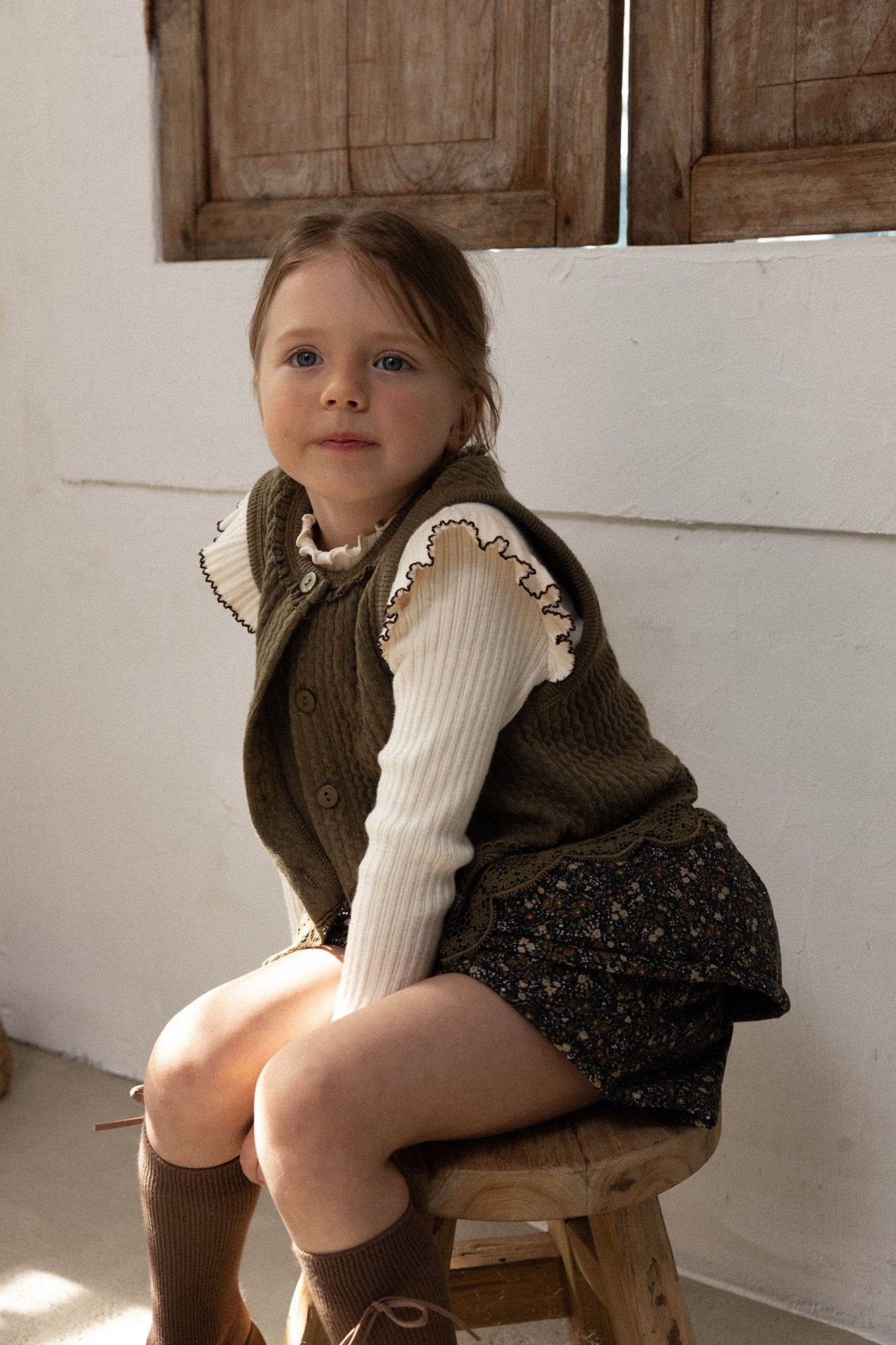 ［perrobebe］Ivy knit vest