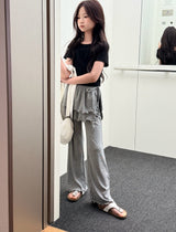 ［comma］Wrap cancan flare pants
