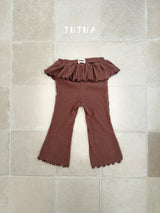 ［jujua］Frill flare pants