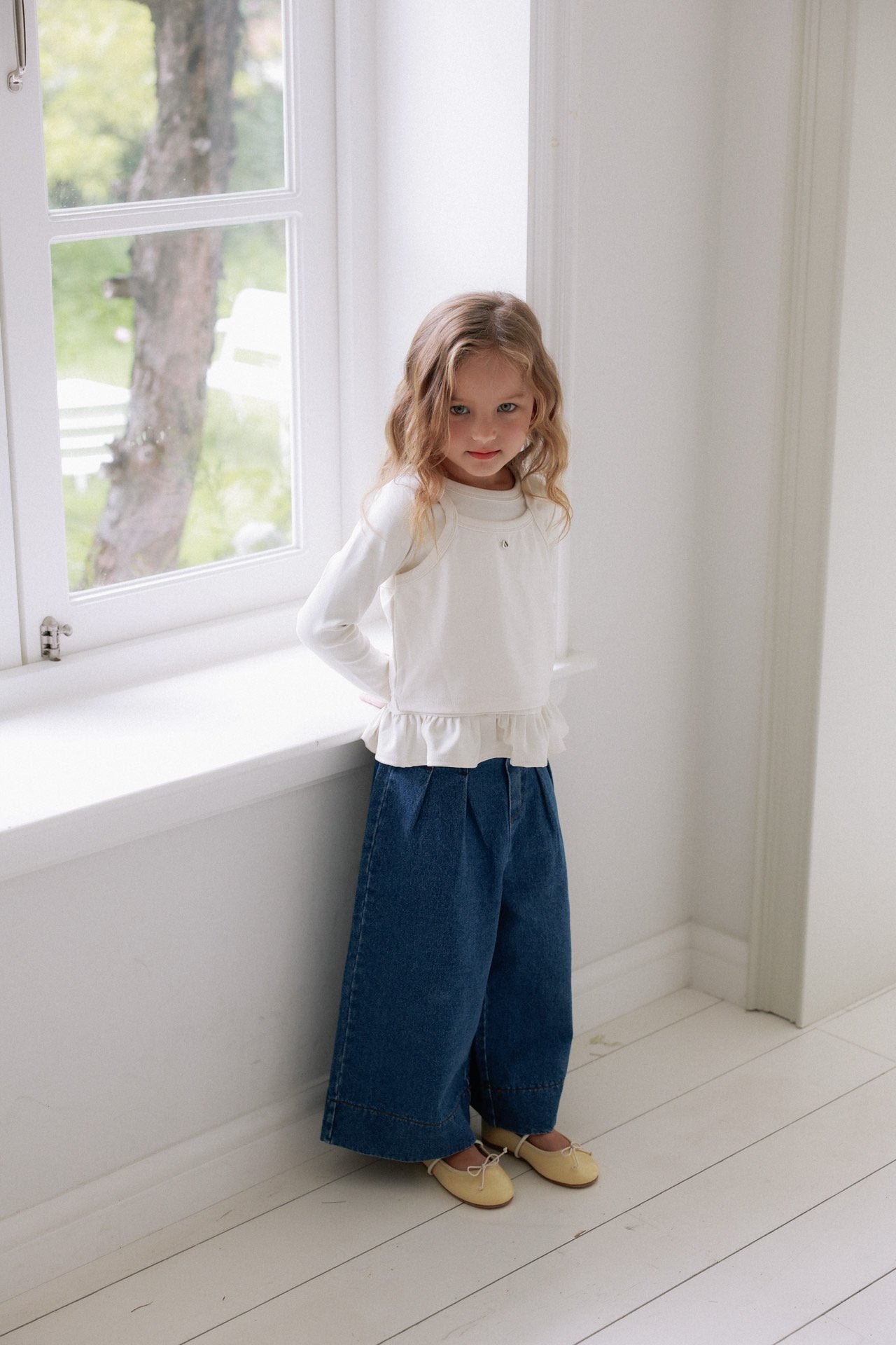 ［azalea］Roem tuck denim pants (kids)