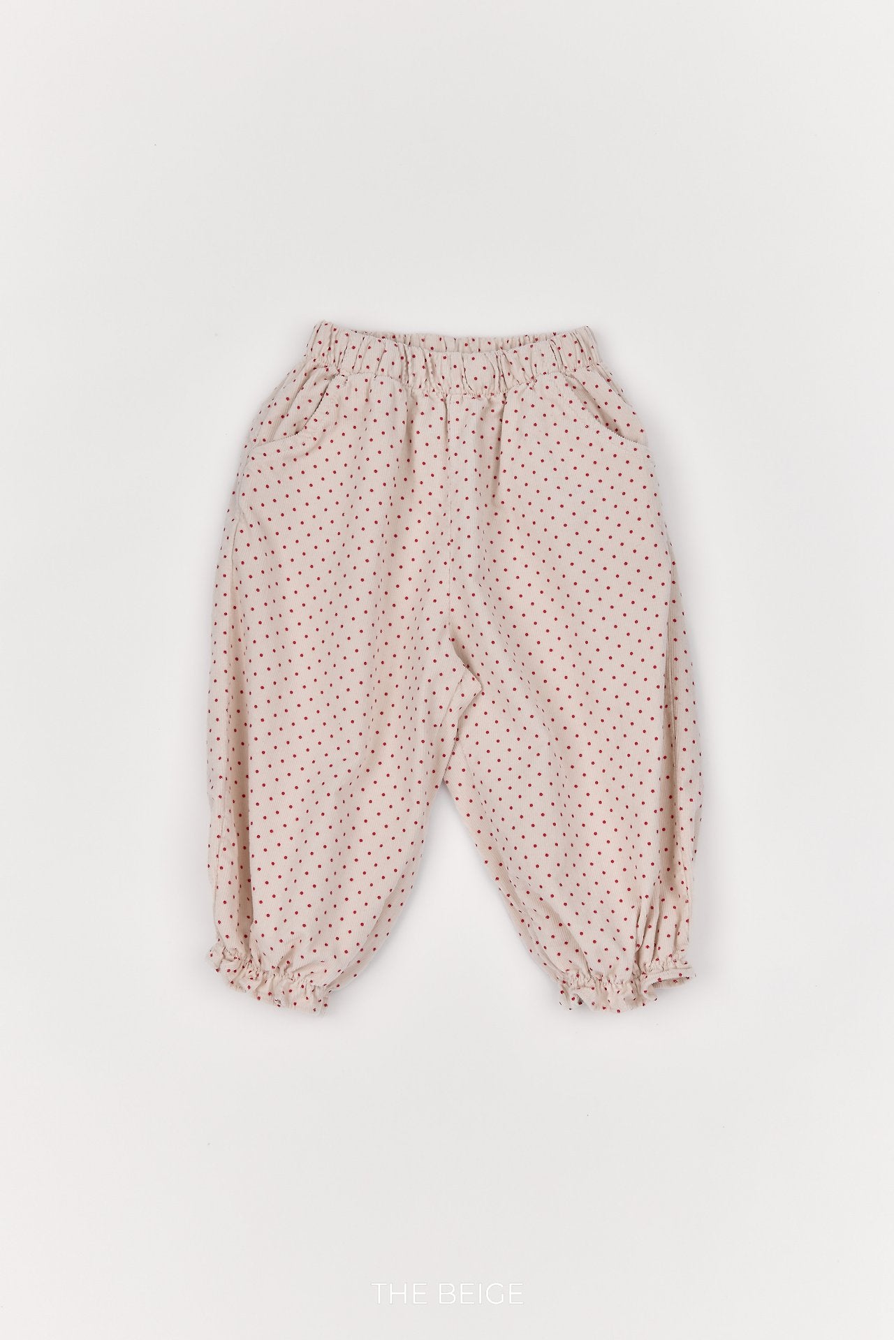 ［The beige］Dot Frill Pants