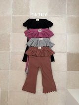 ［jujua］Frill flare pants