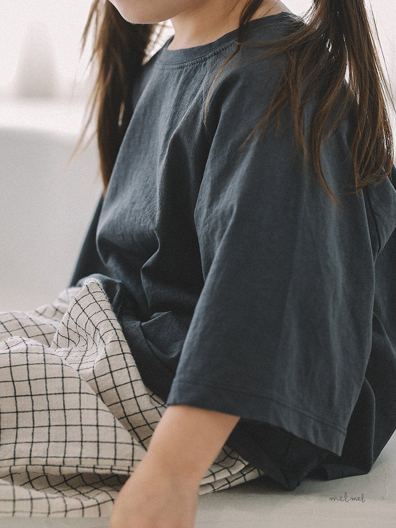 ［melmel］Strong twist 3/4 sleeve tee