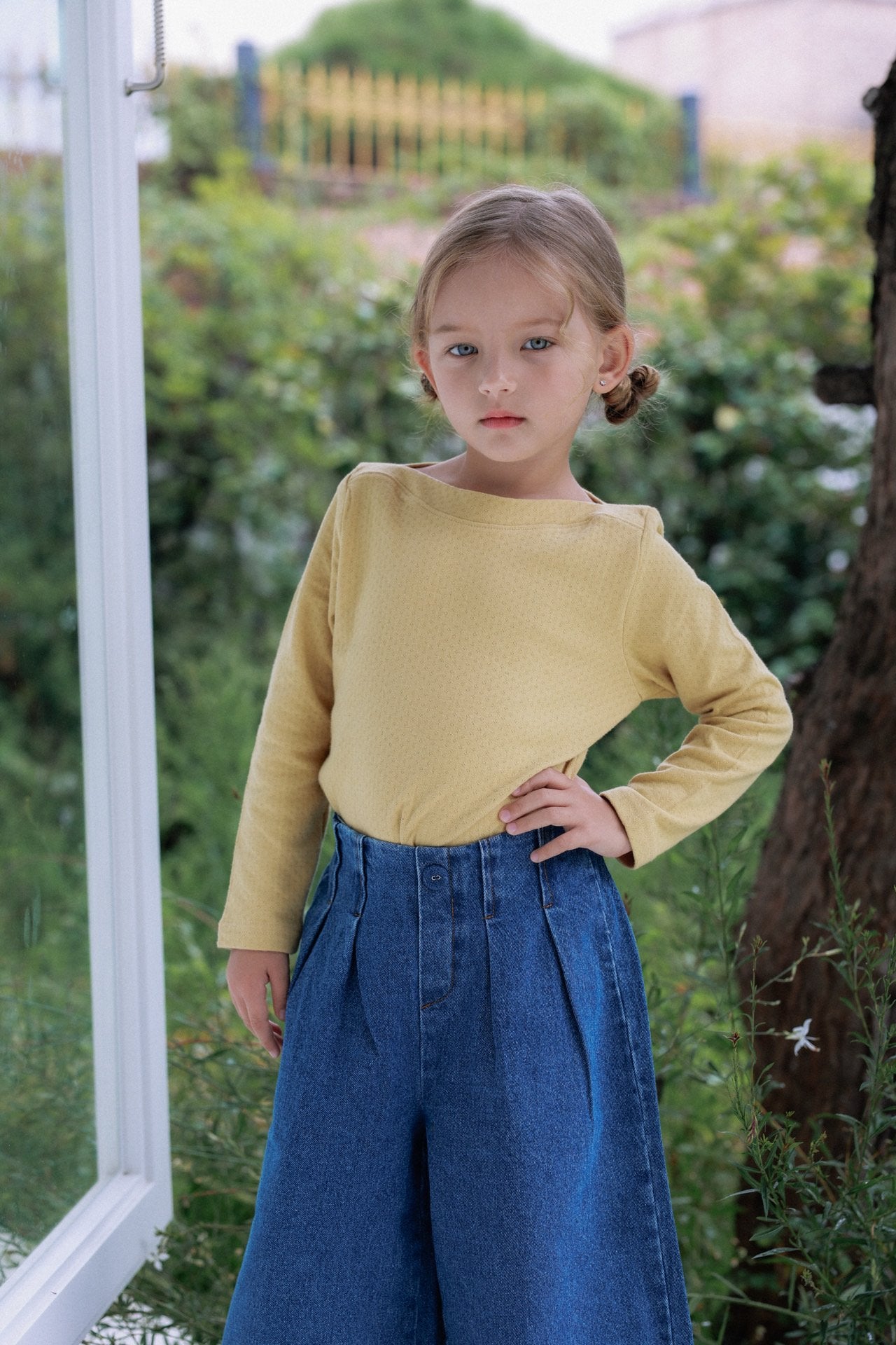 ［azalea］Roem tuck denim pants (kids)